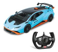MONDO Motors, LAMBORGHINI HURACAN STO 2.4GHz, Modello in Scala 1: 14, fino a 10 km/h di Velocità, Auto Giocattolo per Bambini 63707, azzuro