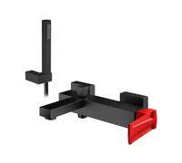 Lamborghini Hyper rubinetto vasca con set doccia, HYP9920-NO+LEV001-FL, Lamborghini Hyper matt black [Rubinetteria Bagno > Rubinetteria Vasca]