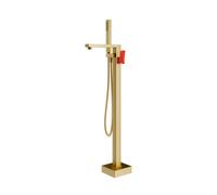 Lamborghini Hyper rubinetto vasca freestanding, incluso corpo incasso, HYP9991-OS+LEV001C-FL+FIX0090TL, Lamborghini Hyper noble gold [Rubinetteria Bagno > Rubinetteria Vasca]