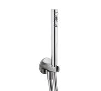 Lamborghini Spectra set doccetta in acciaio inox con presa d'acqua e supporto doccetta integrato, WLS3030-INTL, Lamborghini Spectra brushed stainless steel [Rubinetteria Bagno > Set Doccia]