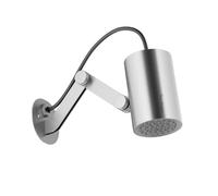 Lamborghini Spectra soffione doccia in acciaio inox con braccio a parete regolabile, WLS3806-INTL, Lamborghini Spectra brushed stainless steel [Rubinetteria Bagno > Soffioni Doccia]