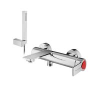 Lamborghini Vortex rubinetto vasca con set doccia, VOR9920-CR+LEV002A-CRFL, Lamborghini Vortex silver [Rubinetteria Bagno > Rubinetteria Vasca]