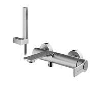 Lamborghini Vortex rubinetto vasca con set doccia, VOR9920-CS+LEV002A-CSIN, Lamborghini Vortex brushed silver [Rubinetteria Bagno > Rubinetteria Vasca]