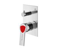 Lamborghini Vortex rubinetto vasca/doccia per 2-3 uscite, per corpo incasso, VOR1991-CR+LEV002A-CRFL, Lamborghini Vortex silver [Rubinetteria Bagno > Rubinetteria Doccia]