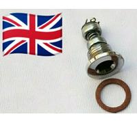 Lambretta Cromato Olio Magnetico Dado Ottone (Cromato) Con Rondella