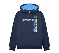 Lambretta Felpa con cappuccio da uomo a righe, Marina Militare, XXL