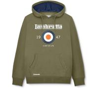 Lambretta Felpa con cappuccio da uomo Target Pullover felpa con cappuccio, Kaki, 4XL