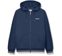 Lambretta Felpa da uomo con cappuccio e zip, Blu navy/cachi, XL