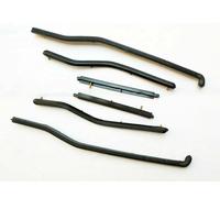 Lambretta Gp / DL Posteriore Pavimento Runner Strisce Set Acciaio Inox Nero