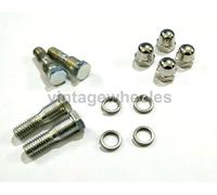 Lambretta Gp-li-Sx-Tv Anteriore Ruota Post Hub Borchie Dado Kit di Fissaggio S.