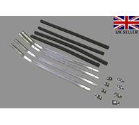 Lambretta Gp - Li - SX - TV Protezione Gambe Pavimento Runner Set - Nero - Nuovo