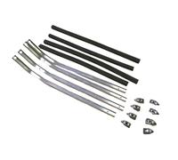 LAMBRETTA GP - LI - SX - TV SET Di Runners Per Il Legshield - NERO - NUOVO