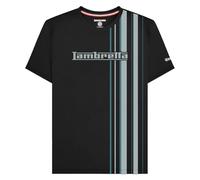 Lambretta Maglietta da uomo a righe, nero/grigio, M