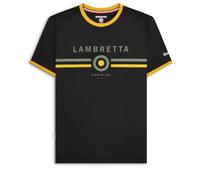 Lambretta Maglietta da uomo Ringer, nero/oro, XXL