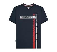 Lambretta Magliette retrò da uomo a righe da corsa, Marina Militare, XXL