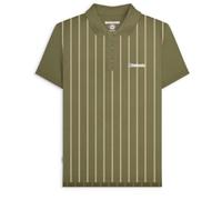 Lambretta Polo da uomo a maniche corte con colletto a contrasto gessato - cachi - 3XL