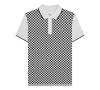Lambretta Polo da uomo a scacchiera, bianco/nero, S