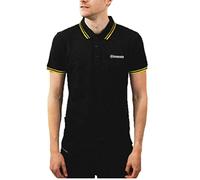 Lambretta Polo da uomo con punta a maniche corte, nero/oro, L