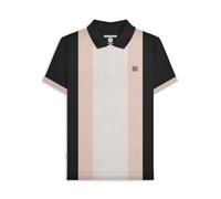 Lambretta Polo da uomo vintage con pannello, Nero , 4XL