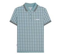 Lambretta Polo Uomo Retro Geometrico Manica Corta 7164 - Nero, Colore: blu fumo., S