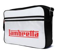 Lambretta Retro Flight Cross Body Satchel Bag, Nero/Bianco, Taglia unica