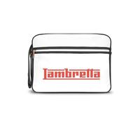 Lambretta Retro Flight Cross Body Satchel Bag, Nero/Bianco, Taglia unica