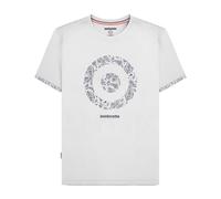 Lambretta T-shirt da uomo a maniche corte con motivo cachemire, bianco, 4XL