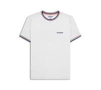 Lambretta T-shirt da uomo con punta in piqué, bianco/rosso, M
