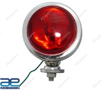 LAMBRETTA VESPA UNIVERSALE 12V 4" FARETTO ROSSO E STAFFA DI MONTAGGIO IN ACCI...