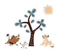 Lambs & Ivy Disney Baby Lion King Adventure Tree con Simba/Timon/Pumbaa decalcomanie/adesivi da parete
