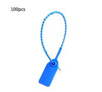 Lamdoo 100 Pezzi di plastica USA e Getta Pull-Tite sigilli di Sicurezza segnaletica numerata - Cielo Blu