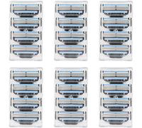 Lame barba compatibili Mach 3 Turbo, 24 pezzi, rasatura liscia, pelle sensibile