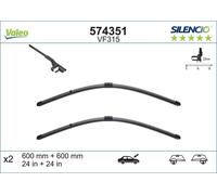 Lame Del Tergicristallo Anteriore Flat Valeo Per VW TRANSPORTER T5
