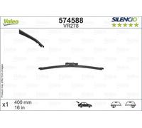Lame Del Tergicristallo Posteriore 400Mm Piatto VALEO Per RENAULT TRAFIC III