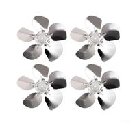 Lame del ventilatore del motore per condensatore disponibili in plastica e alluminio, confezione da 4, diametro foro centrale 6 9 mm (alluminio 200 mm)