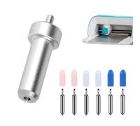Lame di ricambio per Cricut Joy Xtra/Extra, 6 lame da taglio con 1 supporto, lama a taglio fine, per coltelli Cricut con lame a punta fine da 30°, 45°, 60°, alloggiamento argento