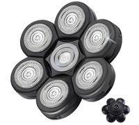 Lame di ricambio per rasoio elettrico, 7 teste, per barba bagnata e asciutta, lama di ricambio per uomini calvi, compatibile con rasoi elettrici E-Hunter AE7130