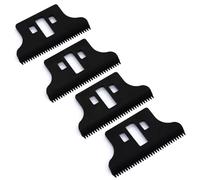 Lame di ricambio professionali a doppia T larga #2215, lama mobile in ceramica con zirconio compatibile con Wahl 5 Star Detailer con filo/senza fili (nero, 4)