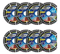 Lame for Seghe Multiuso Diamantate, Disco Da Taglio for Piastrelle Da 4,5 Pollici for Smerigliatrice Angolare, Disco Super Sottile E Indistruttibile for Il Taglio Di Piastrelle, Marmo(8pcs)