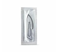 Lame in Acciaio Inox con Punta Arrotondata di Sicurezza, Sterili, Monouso, Misura Numero 23, Confezionate Singolarmente. (100 Lame)