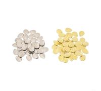Lame lisce in metallo con paillettes, 50 pezzi, per attrattori spinner, utilizzate nella creazione di attrezzature da pesca efficaci per diverse specie (17 mm/0,6 g oro)