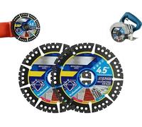 Lame multiuso diamantate, smerigliatrice angolare da 4,5 pollici, lame per sega a secco e a umido per tagliare marmo, quarzo, piastrelle, metallo, plastica, ceramica e mattoni (2 pezzi)