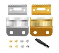 Lame, Oro E Argento Compatibili Con Il Tagliacapelli Wahl Magic Clip | Set professionale di lame coniche regolabili for lavori di sfumatura, sfumatura e taglio zero da barbiere