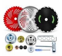 Lame per Decespugliatore per Troy-Bilt TB6042XP 2014-2016 | 3 lame in acciaio legato | 20T 40T 60T | foro 25,4mm | coppe di supporto | dadi di bloccaggio, rondelle e attrezzi inclusi