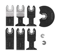 Lame per in acciaio ad alto tenore di carbonio da 52 pezzi, kit di accessori multiutensile oscillante, tipo con foro universale per taglio di legno, metallo e plastica, include