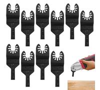 Lame per multitool - Set 10 pezzi accessorio universale per taglio legno, metallo e plastica, lame da 10 mm compatibili con Bosch, Fein, Makita, Black & Decker