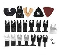 Lame per oscillanti universali da 26 pezzi, kit da taglio in acciaio ad alto tenore di carbonio per legno, plastica, PVC, accessori multiutensile con lame dritte e semicircolari,