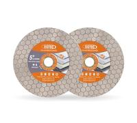 Lame per sega diamantata BGTEC, disco da taglio da 125 mm per piastrelle in ceramica, gres porcellanato, marmo, pietra artificiale, esagono bilaterale, 2 pz.