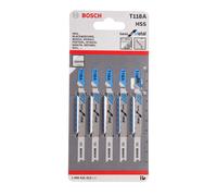 Lame Per Seghe A Gattuccio Bosch Basic Metal Cutting 5 Pezzi T118A