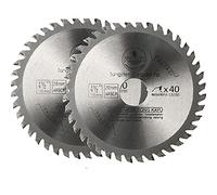 Lame per Seghe Circolari per Legno, Disco per Smerigliatrice Angolare in Carburo di Tungsteno 115 x 22,2mm x 40 Denti per Legno e Plastica (2 Pezzi)